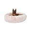 Calming Fluffy Donut Dog Bed for Large Dogs,Dark Grey, 36" Round
