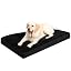 Large Plush Dog Bed for Crate with Washable Cover, 35x22, Grey