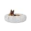 Calming Fluffy Donut Dog Bed for Large Dogs,Dark Grey, 36" Round