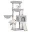 Hey-brother Cat Tree Tower with Large Bed, Hammocks, Scratcher, MPJ006SW