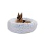 Calming Fluffy Donut Dog Bed for Large Dogs,Dark Grey, 36" Round