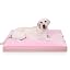 Large Plush Dog Bed for Crate with Washable Cover, 35x22, Grey