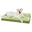 Large Plush Dog Bed for Crate with Washable Cover, 35x22, Grey