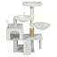 Three Layer Cat Tree with Cat Condo and Two Hammocks,Grey