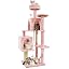 58.5inch Large Cat Tree Tower Condo for Indoor Cats, Soft Plush Multi-Level Climbing Tree Cat House with Cat Cave, Scratching Post, More Entrance/Exit, Sisal Rope, Grey Black