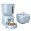 Automatic Cat Feeder and Water Dispenser FW1, Wire or Battery Cat Food Dispenser Timer Pet Feeder - Locking Lid, Desiccant Bag, Programmable Portion Control, 4 Daily Meals, 10s Voice Recorder