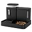 Automatic Cat Feeder, Gravity Cat Food Dispenser, 0.8Gal x 2, Black