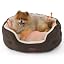 Bedsure Small Dog Bed Washable,Round Cat Beds for Indoor Cats,20in Camel