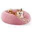 Bedsure Calming Dog Bed Medium Size Dog Donut Washable Pet Bed,30ins Camel