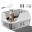 Open-Top Automatic Litter Box, Odor Control, Ready to Use, Self Cleaning