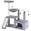 YUNIQUE Cat Tree with Cat Condo and Big Hammock, Grey