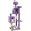 58.5inch Large Cat Tree Tower Condo for Indoor Cats, Soft Plush Multi-Level Climbing Tree Cat House with Cat Cave, Scratching Post, More Entrance/Exit, Sisal Rope, Grey Black