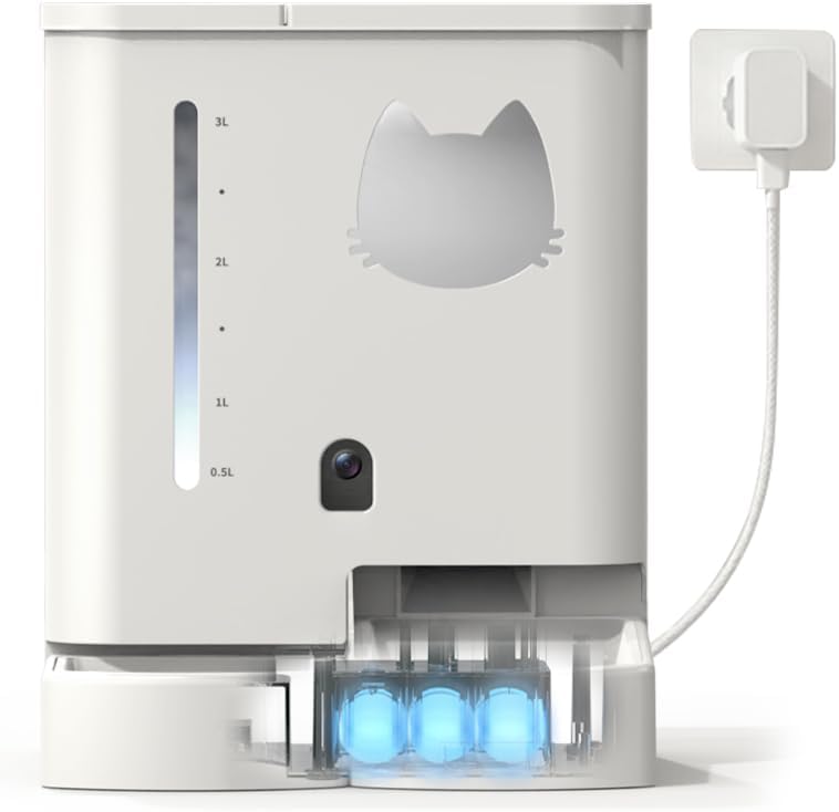Automatic Pet Feeder with Water Dispenser, Camera Optional for Cats & Dogs,Basic Version