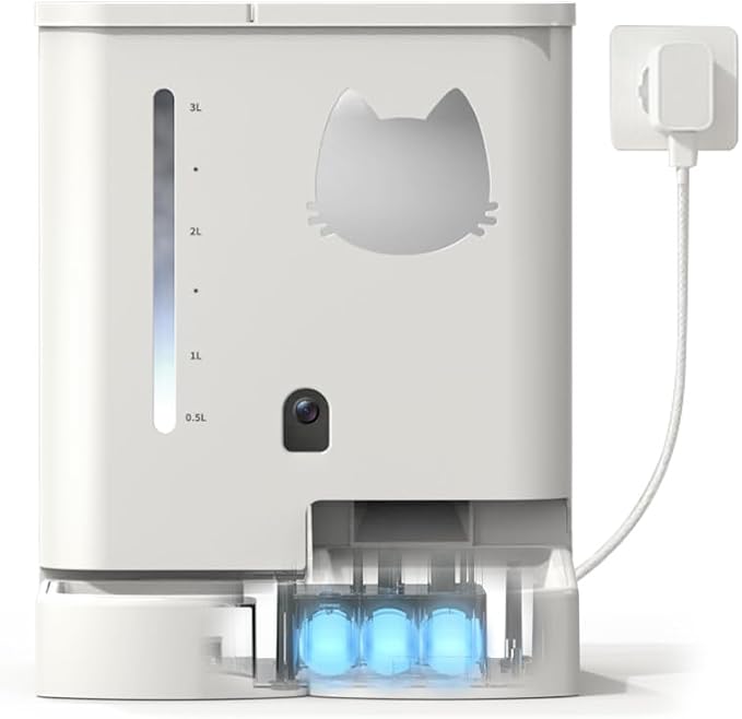 Automatic Pet Feeder with Water Dispenser, Camera Optional for Cats & Dogs,Basic Version