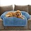 Calming Dog Bed Fluffy Plush Dog Mat for Furniture Protector with Removable Washable Cover for Large Medium Small Dogs and Cats (Large, Light Grey)