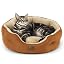 Bedsure Small Dog Bed Washable,Round Cat Beds for Indoor Cats,20in Camel