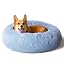 Calming Dog Bed & Cat Bed Washable Puppy Bed,24" Light Grey
