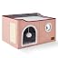 Bedsure Cat House Bed for Indoor Cats with Fluffy Ball and Scratch Pad,Grey