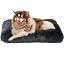 EHEYCIGA Fluffy Dog Crate Bed, Plush Extra Large Dog Pillow, Grey