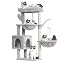 Heybly Cat Tree, 40" Tower with All-Sisal Wrapped Scratching Post HCT006SW