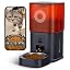 Automatic Cat Feeder with Camera: 6L Automatic Dog Feeder with 2-Way Audio Night Vision Dual Power Supply App Control 2.4G WiFi, Timed Auto Cat Food Dispenser with Stainless Steel Bowl (White)