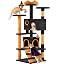 Yaheetech 54in Cat Tree Tower, 2 Caves, Kitten-Ear Perch & Scratching Posts