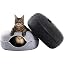 Peekaboo Cat Cave Donut for Multiple & Large Cats up to 30-45 lbs, 3-in-1 Self Warming Cat Bed, Tunnel & Scratcher for Indoor Cats, Washable & Detachable Small Dog Bed (Light Gray, Jumbo)