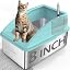 AIPERRO Stainless Steel Litter Box | XL Enclosed Cat Litter Boxes with Lid