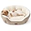 Bedsure Small Dog Bed Washable,Round Cat Beds for Indoor Cats,20in Camel