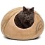 Cat Cave - Merino Wool Bed for Indoor Cats (Light Gray, Medium)