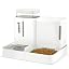 Automatic Cat Feeder, Gravity Cat Food Dispenser, 0.8Gal x 2, Black