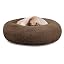 54 inches Calming Donut Dog Bed - 3X Durable Plush Faux Fur, Machine Washable & Non-Slip, Fits up to 210 lbs, Removable Cover, Dark Grey