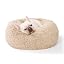 54 inches Calming Donut Dog Bed - 3X Durable Plush Faux Fur, Machine Washable & Non-Slip, Fits up to 210 lbs, Removable Cover, Dark Grey