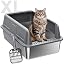 Self Cleaning Open Top Automatic Multiple Cat Litter Box, White