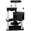 YUNIQUE Cat Tree with Cat Condo and Big Hammock, Grey