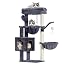 Heybly Cat Tree, 40" Tower with All-Sisal Wrapped Scratching Post HCT006SW