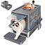 Self Cleaning Open Top Automatic Multiple Cat Litter Box, White