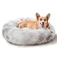 Calming Dog Bed & Cat Bed Washable Puppy Bed,24" Light Grey