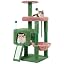 TWDEPART 37.5" All-in-One Cat Tree Tower with Scratching Board & Posts Cozy Sleeping Perch Hammock and Toy Balls,Grey