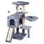AIWIKIDE 37.4" Cactus Cat Tree Tower with Twin Cat Condos for Indoor Cats, All-in-One Activity Center with Cat Scratching Post Cozy Sleeping Perch Hammock and Toy Balls,Green