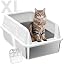 Self Cleaning Open Top Automatic Multiple Cat Litter Box, White