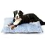 EHEYCIGA Fluffy Dog Crate Bed, Plush Extra Large Dog Pillow, Grey