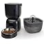 Automatic Cat Feeder and Water Dispenser FW1, Wire or Battery Cat Food Dispenser Timer Pet Feeder - Locking Lid, Desiccant Bag, Programmable Portion Control, 4 Daily Meals, 10s Voice Recorder