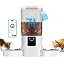 Frienhund Automatic Cat Feeder 2 Cats with Slow Feed: Dual Automatic Dog Feeder with 5G WiFi, Cat Food Dispenser with APP Control for Multiple Pets, Detachable for Easy Clean, Double Pet Bowl - 29 Cup