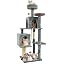 58.5inch Large Cat Tree Tower Condo for Indoor Cats, Soft Plush Multi-Level Climbing Tree Cat House with Cat Cave, Scratching Post, More Entrance/Exit, Sisal Rope, Grey Black