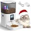 Automatic Cat Feeder, 4L Cat Food Dispenser with 10s Voice Recorder, Pet Feeder up to 8 Meals per Day, Timed Dog Feeder with Dry Food Sealed Ring