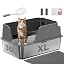 Open-Top Automatic Litter Box, Odor Control, Ready to Use, Self Cleaning