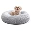 Calming Dog Bed & Cat Bed Washable Puppy Bed,24" Light Grey