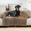 Calming Dog Bed Fluffy Plush Dog Mat for Furniture Protector with Removable Washable Cover for Large Medium Small Dogs and Cats (Large, Light Grey)