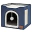 Bedsure Cat House Bed for Indoor Cats with Fluffy Ball and Scratch Pad,Grey